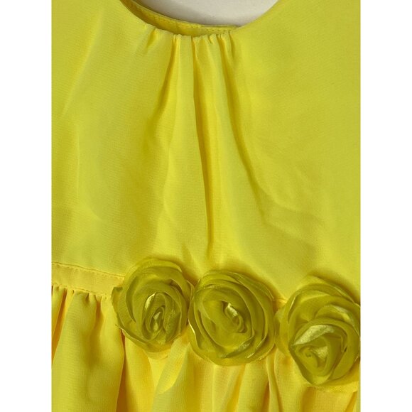 Carters Baby Girls 18M Yellow Rosette Dress Sleeveless Sundress Spring Summer - Picture 5 of 15